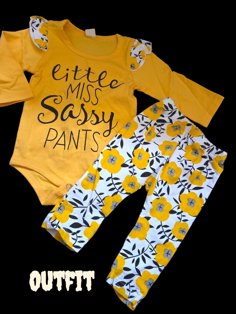 *1288 little miss sassy pants boutique outfit 6-9 months or 70 cm